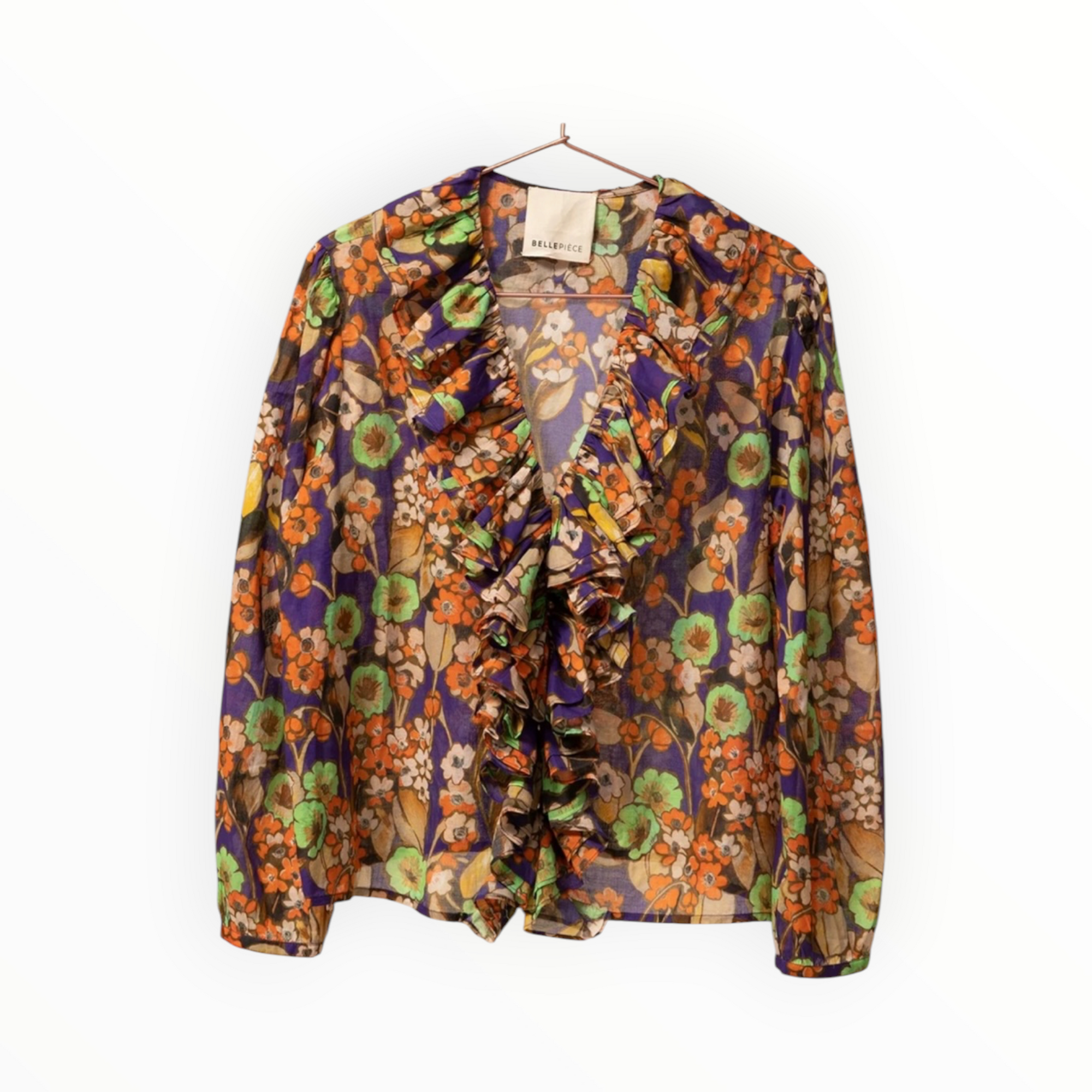 bellepièce Etienne Blouse - Aqua Print