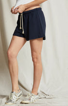perfectwhitetee Layla French Terry Sweat Shorts - Navy