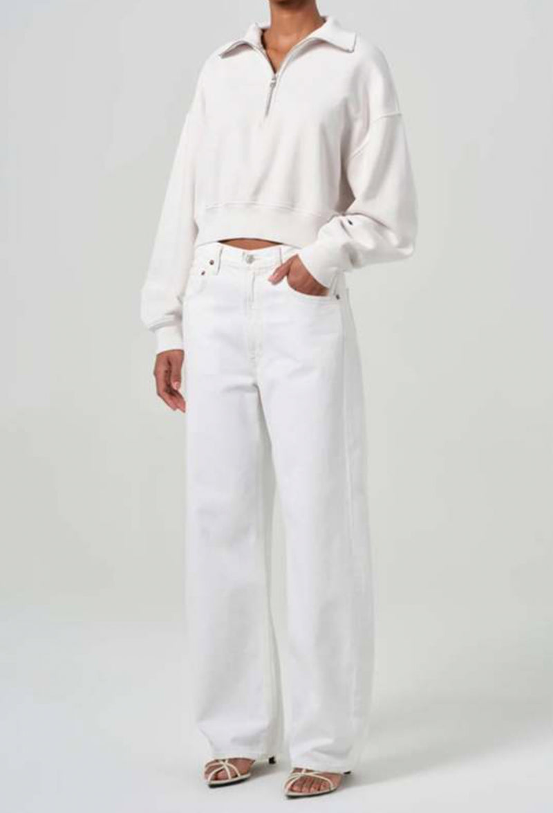 AGOLDE Agolde Bethan Quarter Zip Sweatshirt - Wired