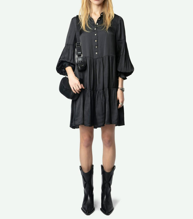 Zadig & Voltaire Randy Satin Dress - Black