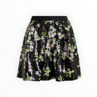 Essentiel Antwerp Tulip-Shape Mini Skirt W/Sequin Embellishments - Black/Green/Pink