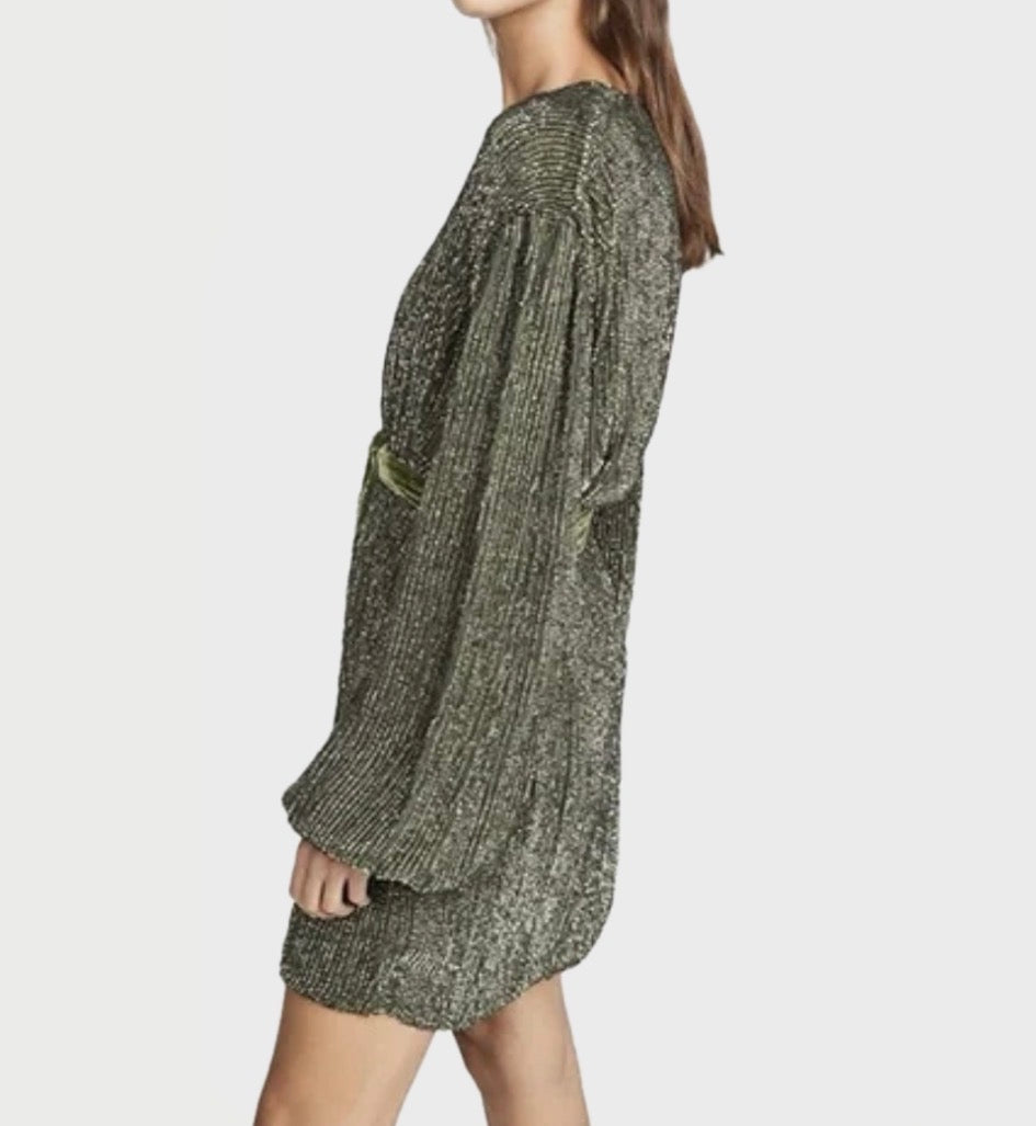 Retrofête Gabrielle Sequined Dress - Army Green