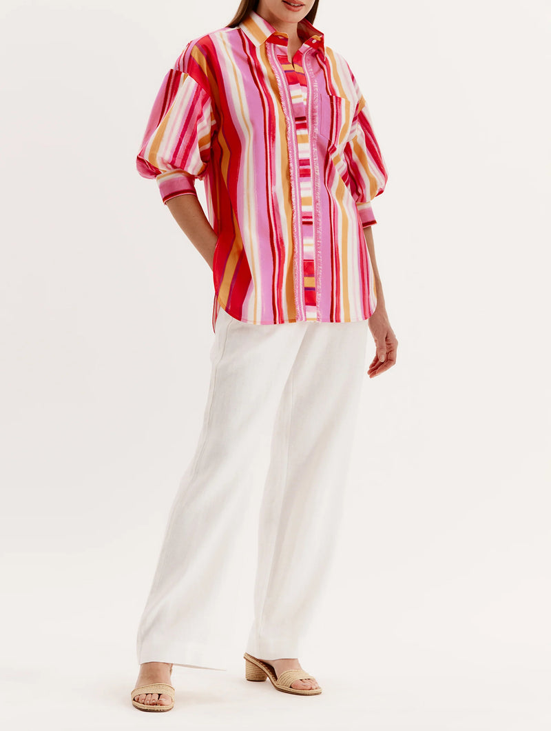 tyler böe Caroline Asymmetrical Stripe Shirt