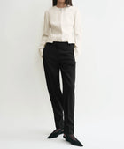 TOTÊME Collarless Cinched Jacket - Ecru