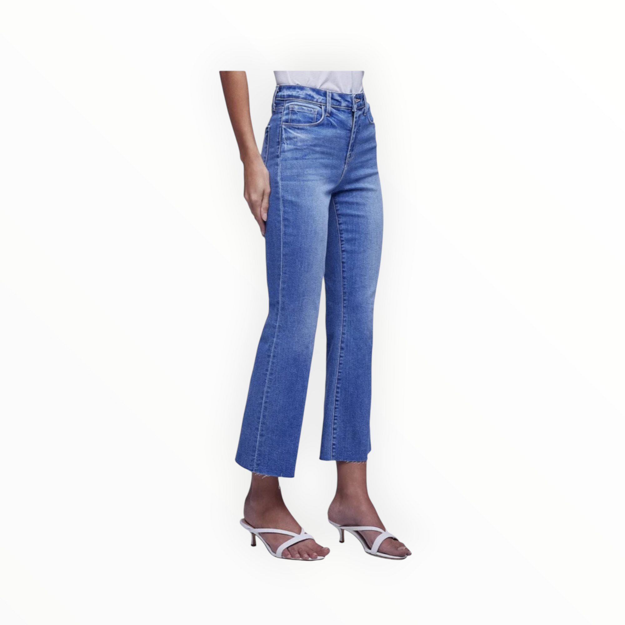 L'Agence Kendra Cropped Flare Jean - Alamo