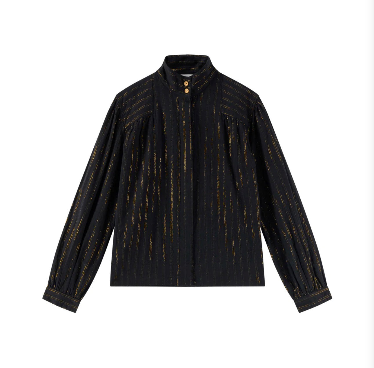 Leon & Harper Chana Strp Shirt - Black