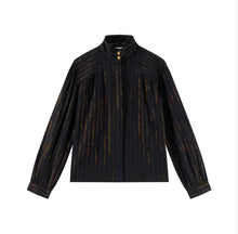 Leon & Harper Chana Strp Shirt - Black