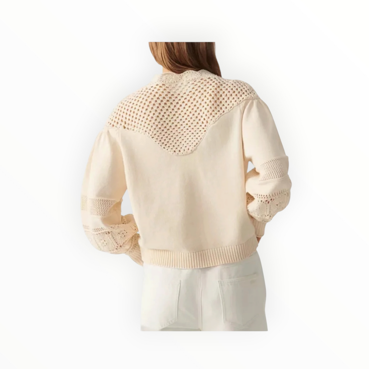 ba&sh Pino Crochet Jumper - Off White