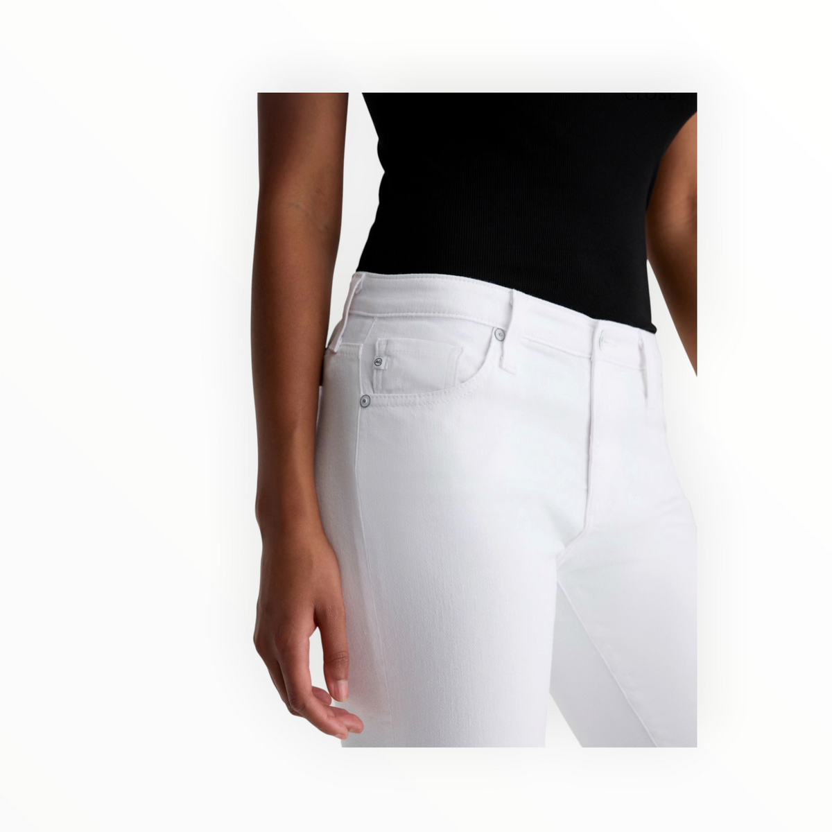 AG Jeans Angel Low-Rise Boot Cut - Gallery White