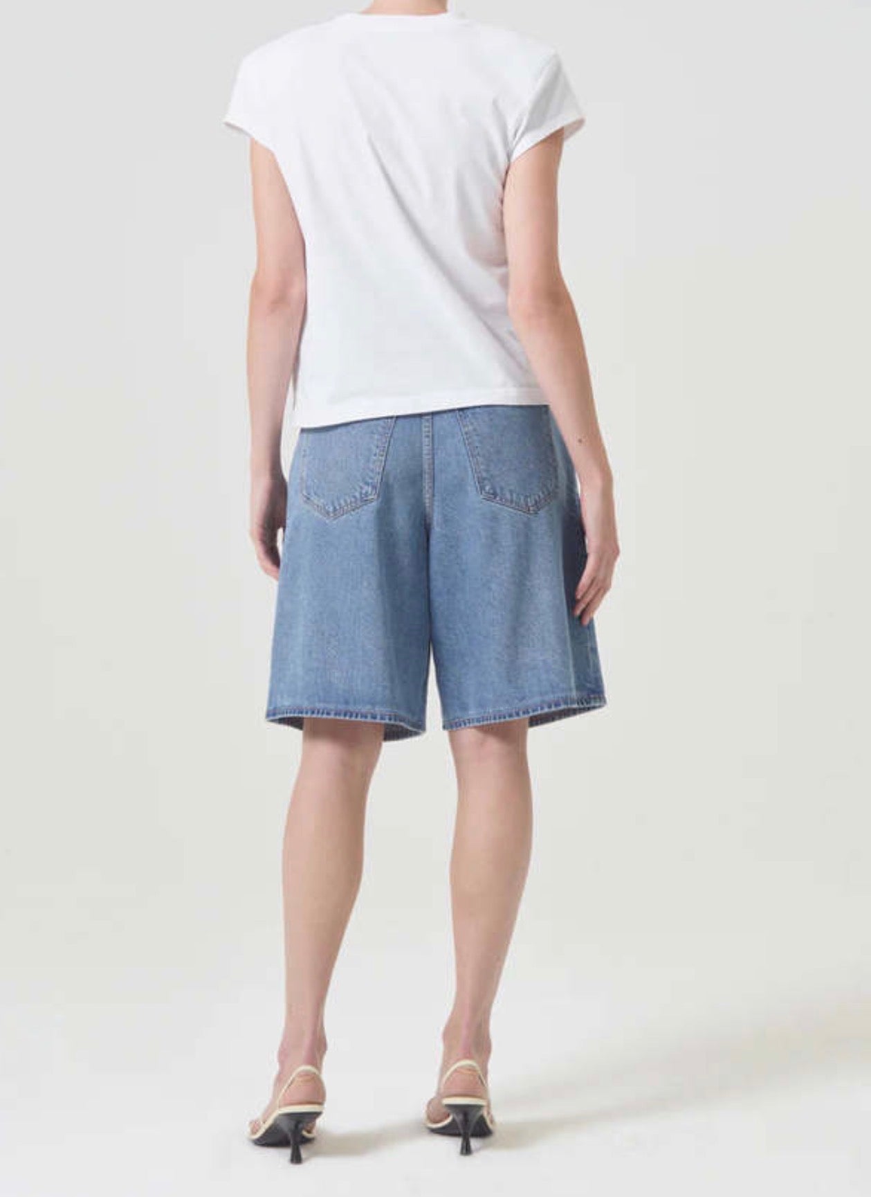 AGOLDE Bryce Shoulder Pad Tee - White