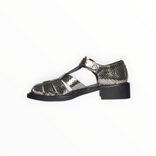 Frēda Salvador Dahlia T-Strap Fisherman Loafer - Metallic