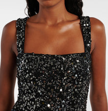 SIMKHAI Benson Sequined Dress - Black