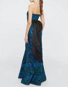 THEIA Fernanda Strapless Gown - Black/Emerald