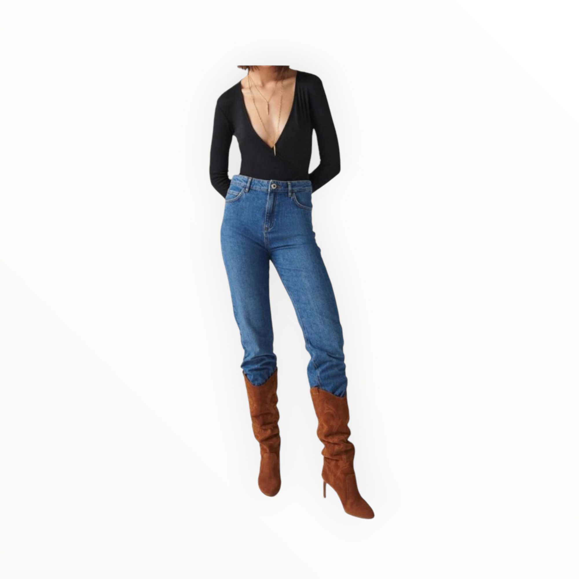 ba&sh Celia Faux Wrap Bodysuit - Black