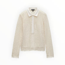 rag & bone Liv Mesh LS Polo - Turtle Dove