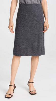 Vince Fitted Slip Skirt - Heather Charcoal