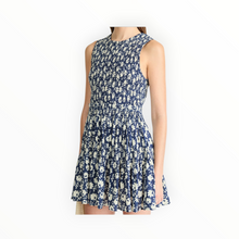 Apiece Apart Lore Smocked Mini Dress - Navy Floral Stamp