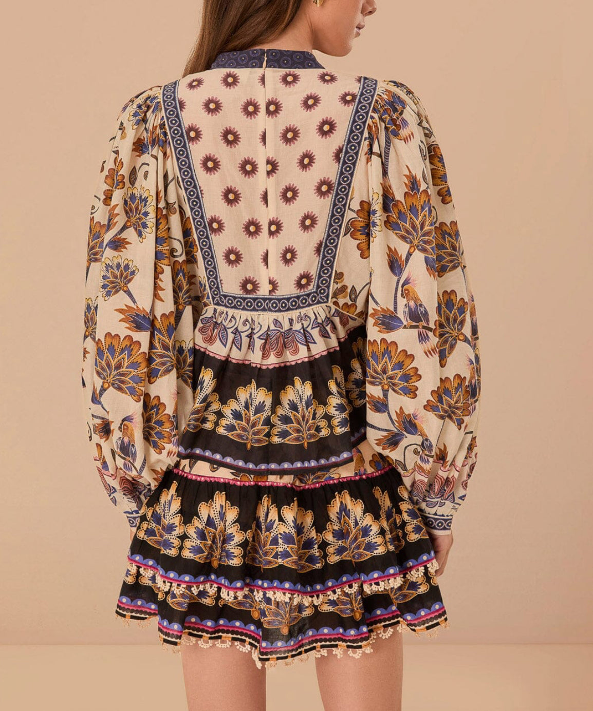 FARM Rio Cream Ainika Maxi Floral Blouse