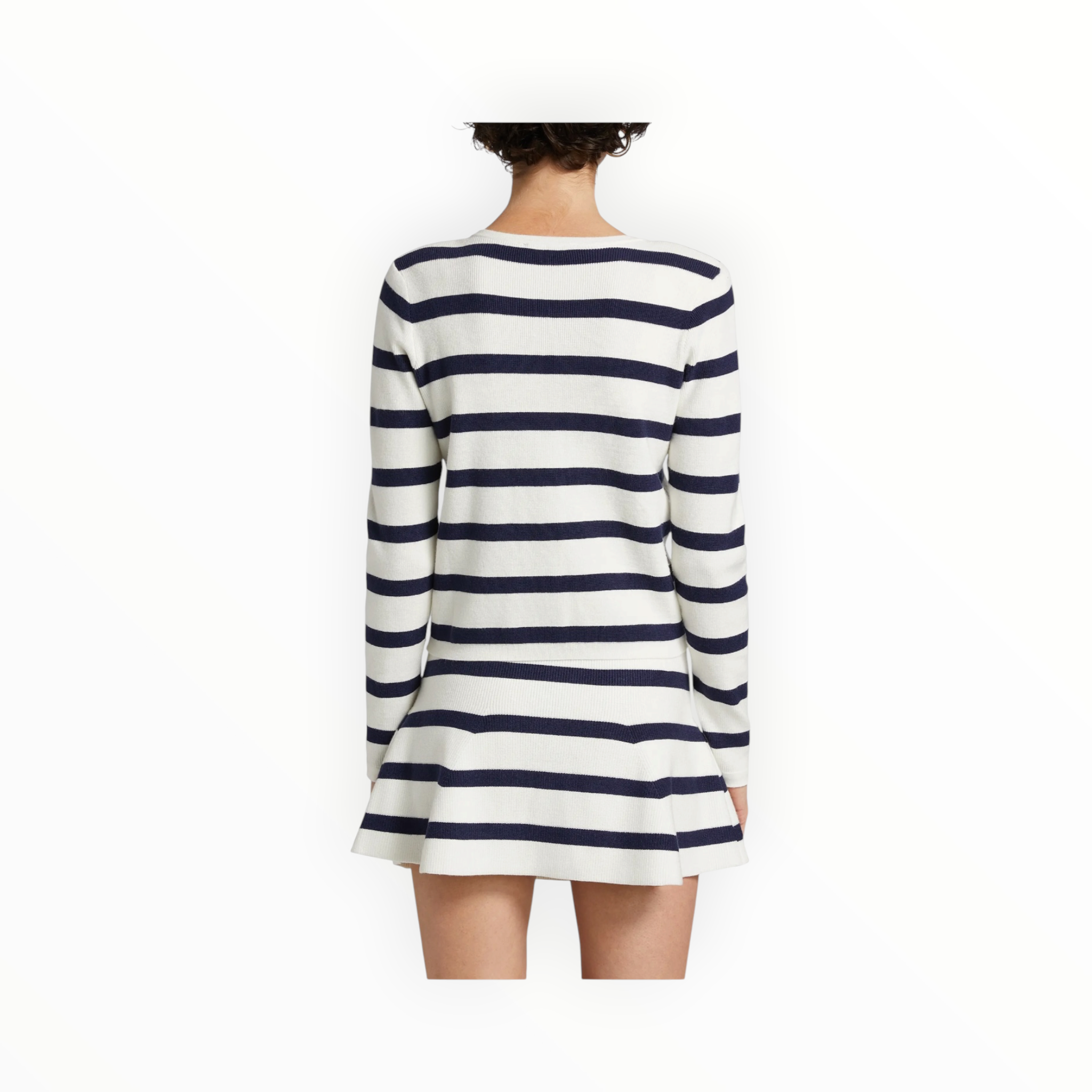 Generation Love Logan Cardigan - White/Navy