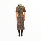 Shoshanna Drew Paisley Print Dress - Jet Teal Rust Multi