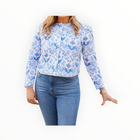 Sail To Sable Batik Print Reversible Button Front Jacket