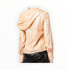 Jonathan Simkhai Alice Moire Fil Coupe One Shoulder Top - Apricot Metallic