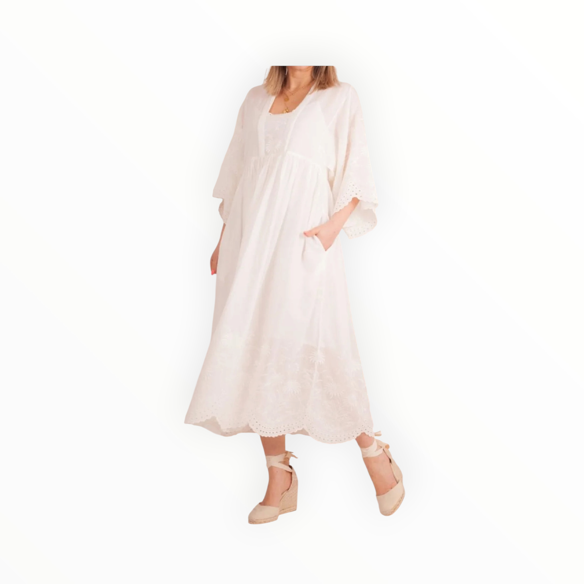 Hartford Woven Reggio Dress - White