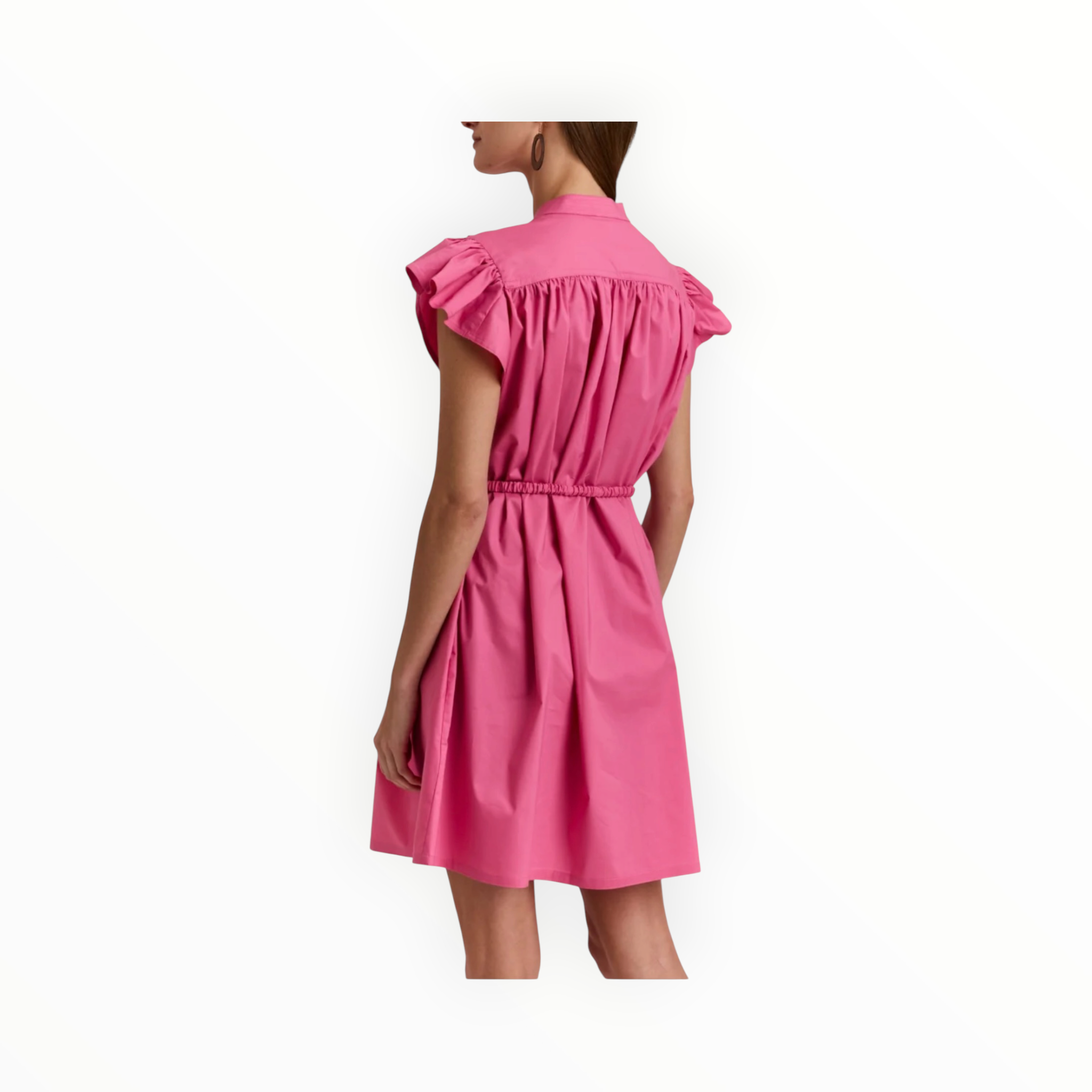 Hinson Wu Daisy Cap Sleeve Dress - Guava