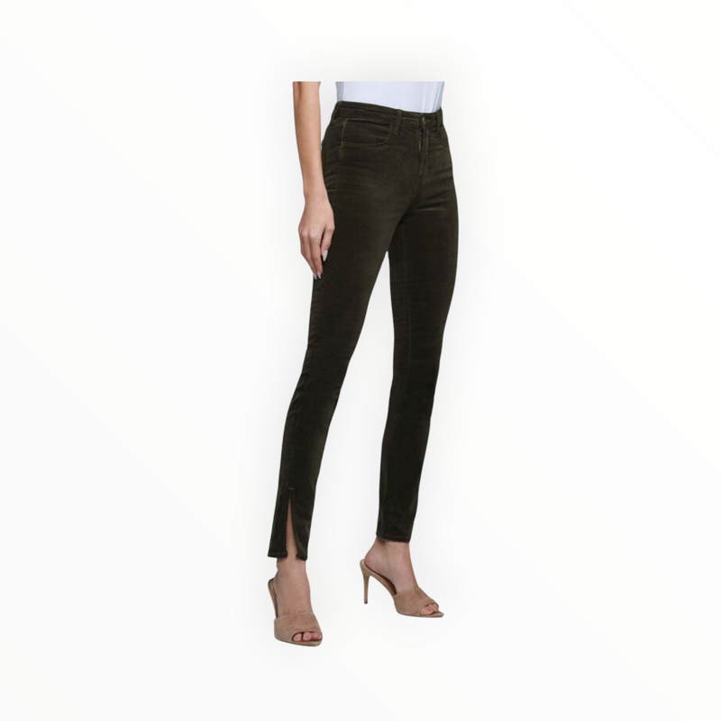 L'Agence Josie Skinny Jean - Hunter Green Velvet