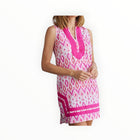 Sail To Sable Pink Ikat Sleeveless Classic Tunic