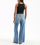 Veronica Beard Kasey Wide-Leg Jean - Dusted Glare