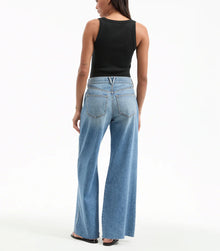 Veronica Beard Kasey Wide-Leg Jean - Dusted Glare