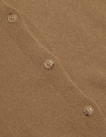 Nili Lotan March Crewneck Cashmere Cardigan - Tan