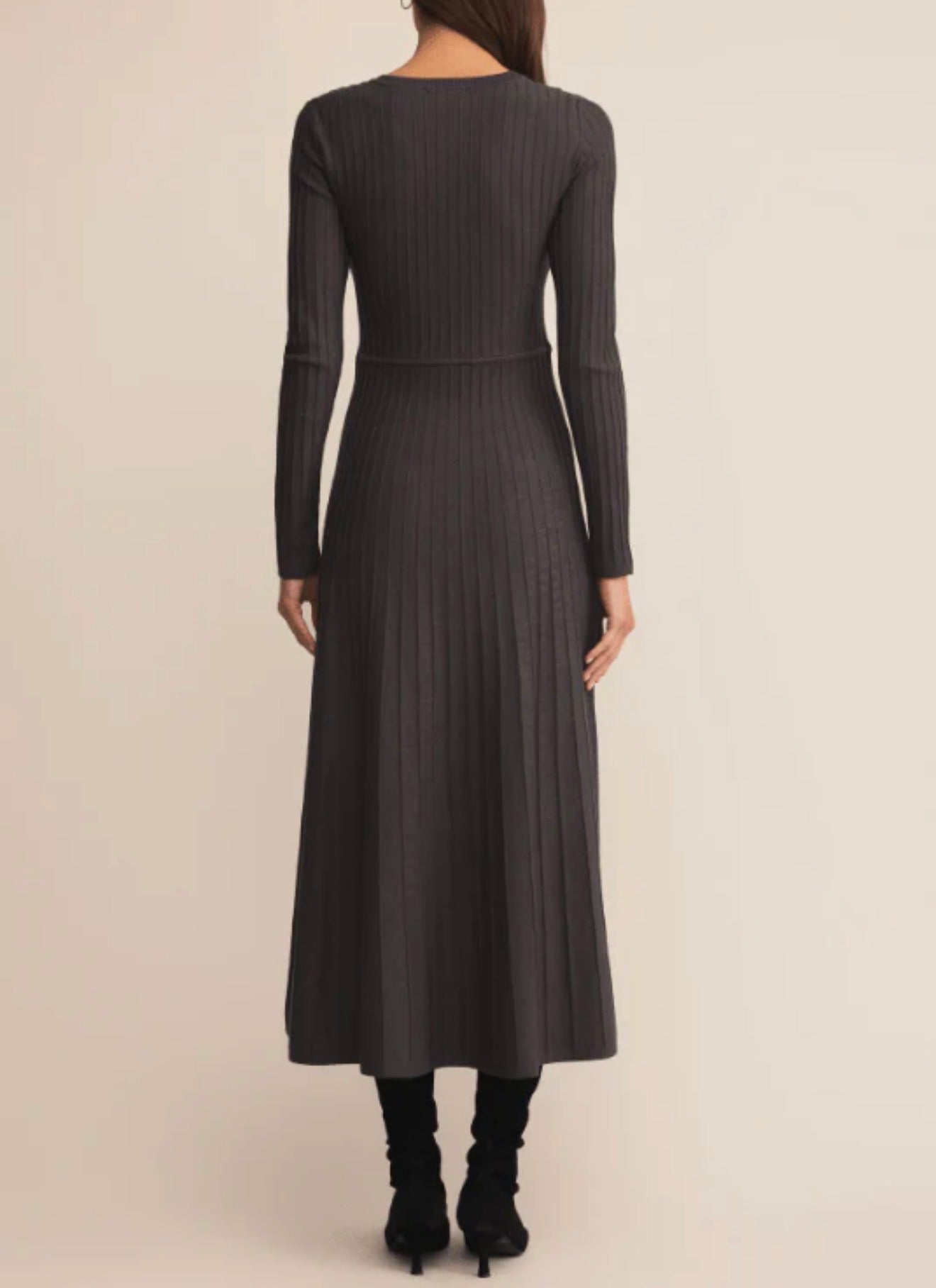 Z Supply Jasper Midi Sweater Dress - Charcoal Heather