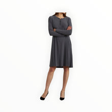 Joseph Ribkoff 3/4 Sleeve A-line Dress - Gray