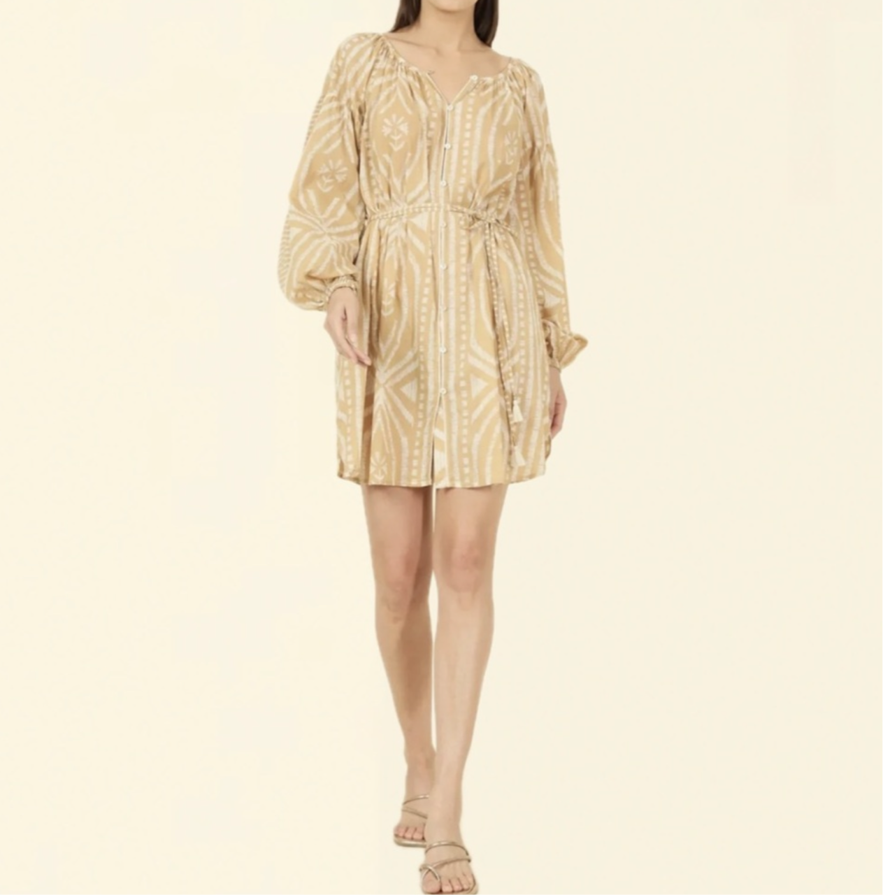 Omika Flora Mini Dress - Jolie Macadamia