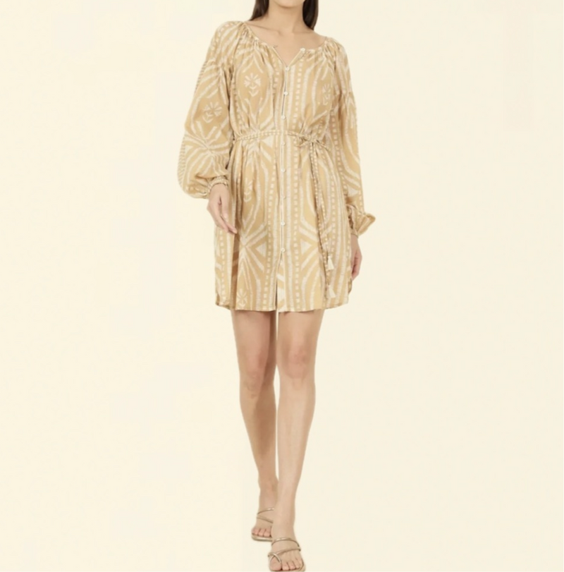 Omika Flora Mini Dress - Jolie Macadamia