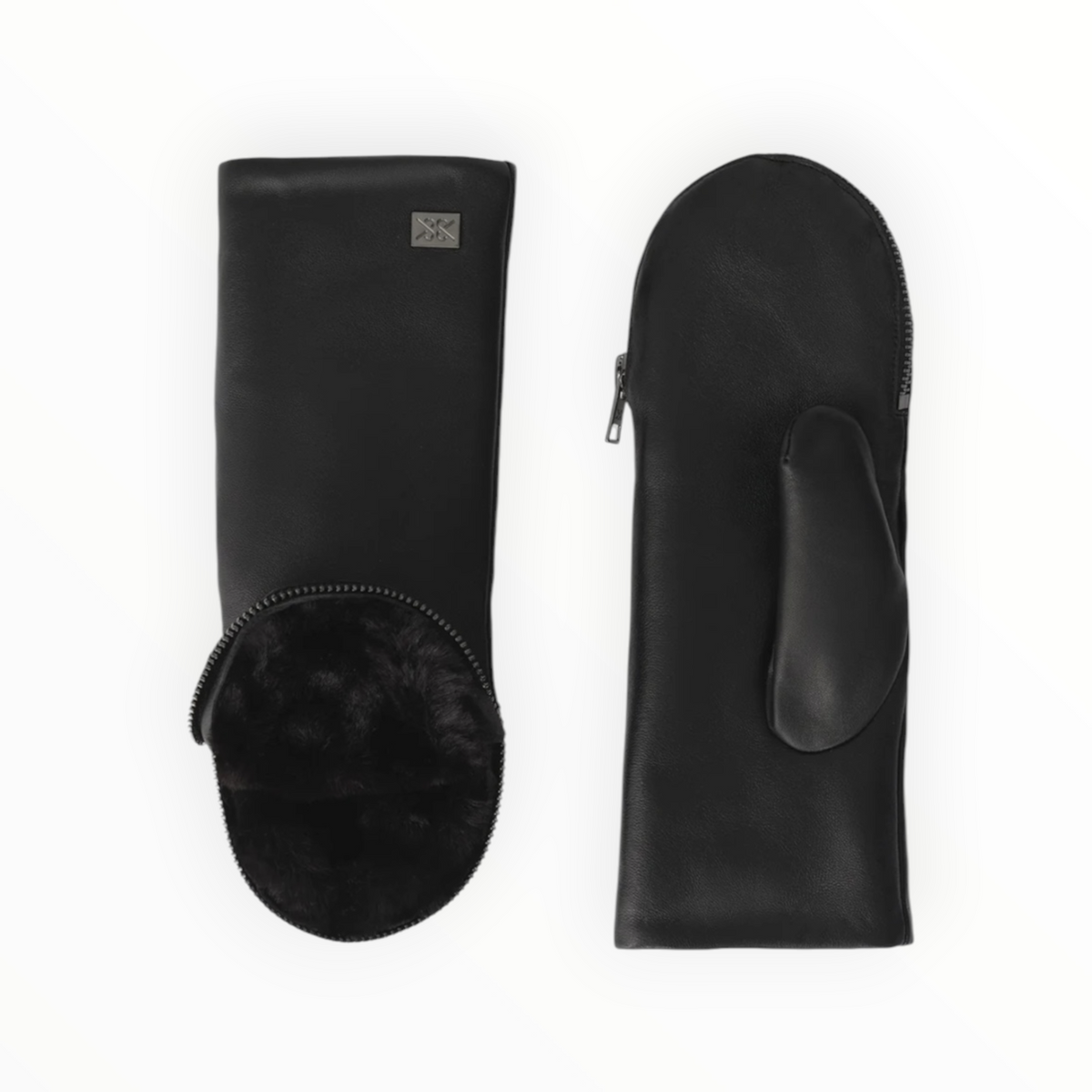 SOIA & KYO BETRICE-N Convertible Mitten in Leather - Black