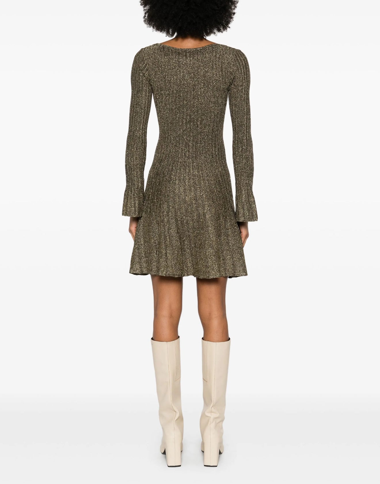 STAUD Staud Raquel Dress - Metallic Gold