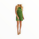 Enza Costa Textured Satin Mini Dress - Green
