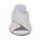 Chocolate Blu Clara Sandal - Light Grey Raffia