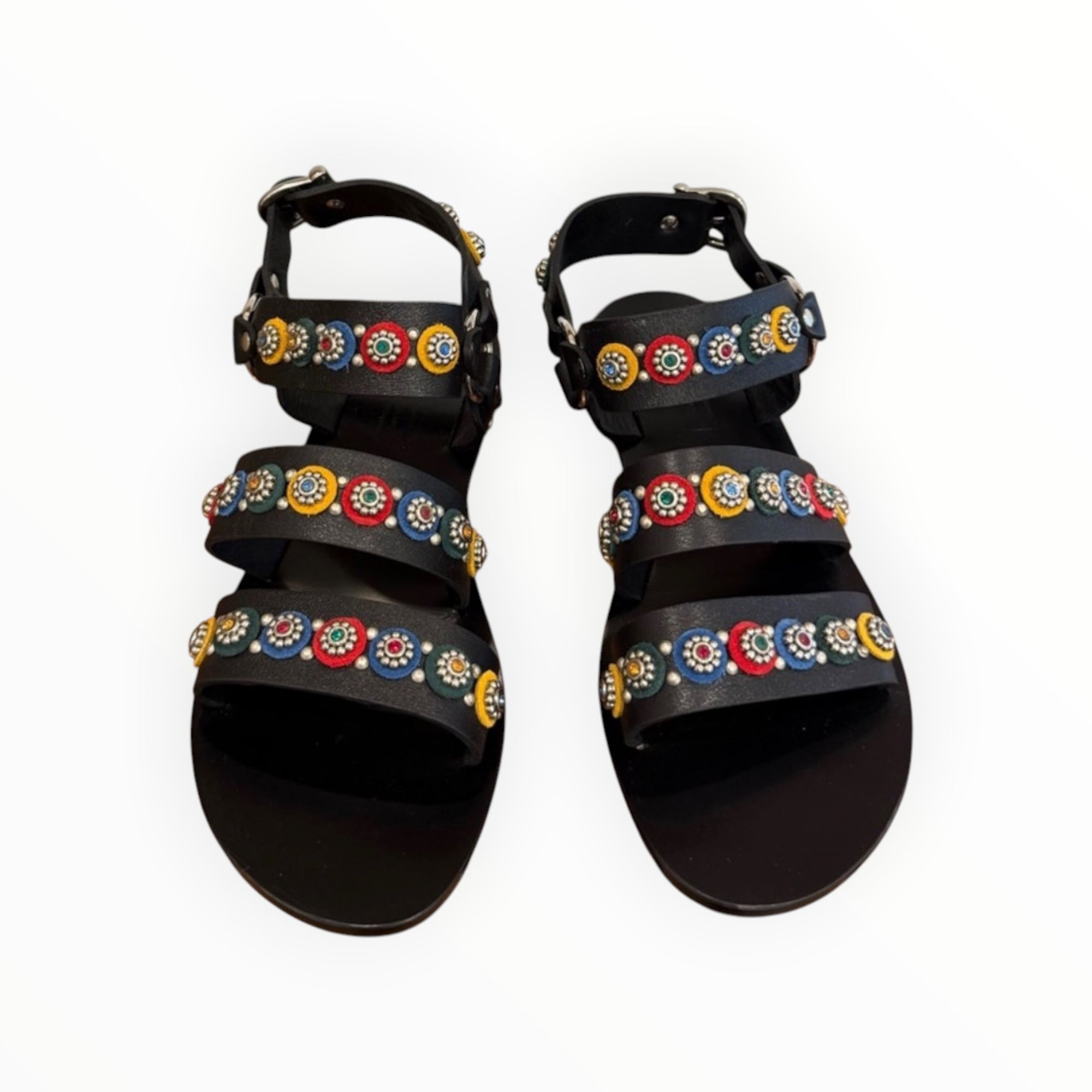 Nanni Milano Studded Sandal - Black Multi