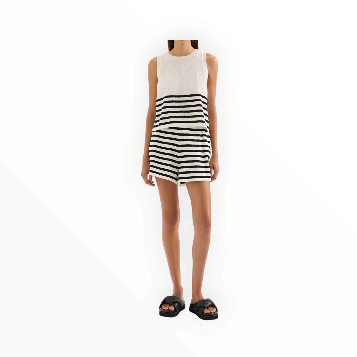 Nude Lucy Marika Knit Short - Walnut Stripe