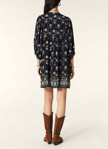 ba&sh Short Printed Naia Dress - Night Blue