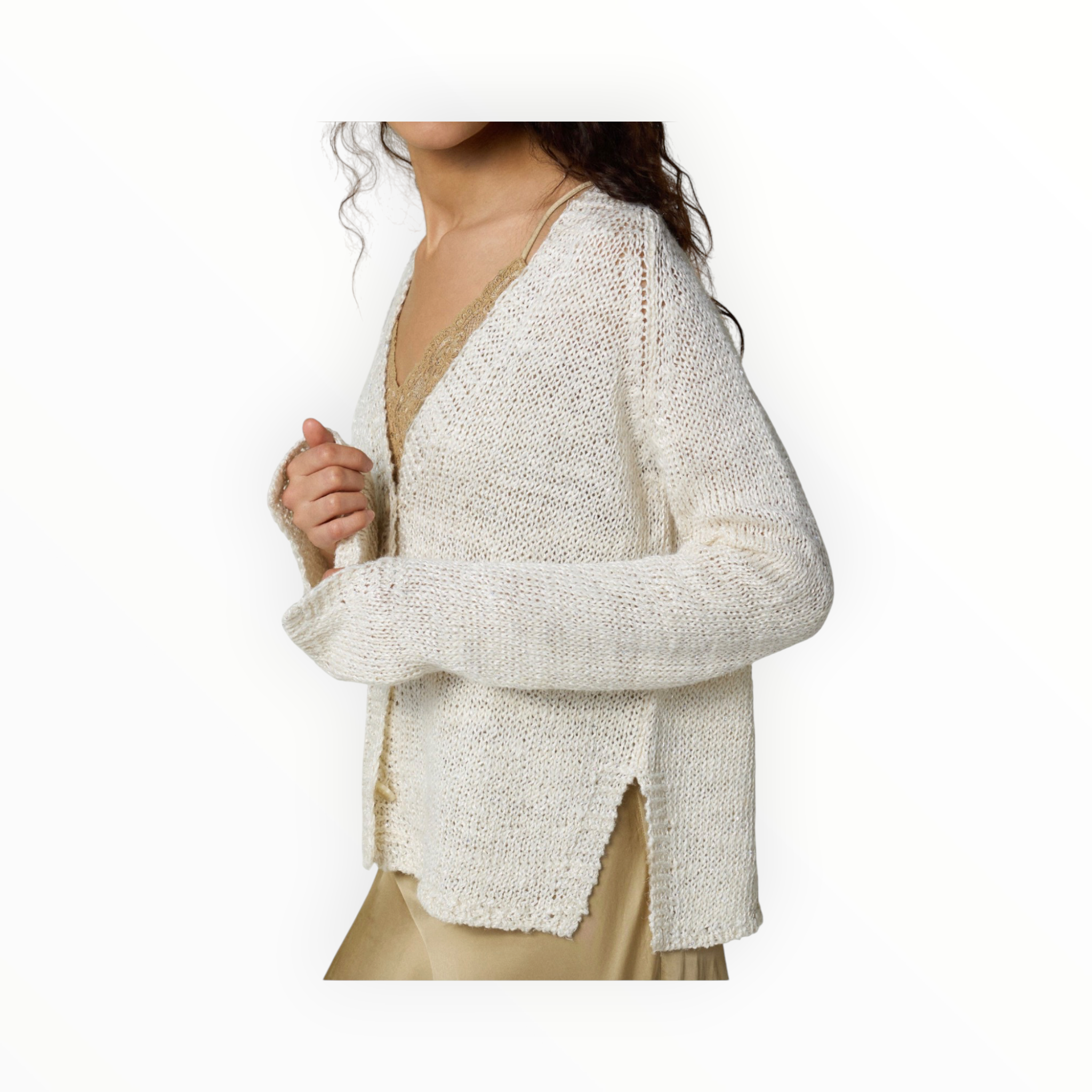 Scaglione Linen Cardigan - Milk