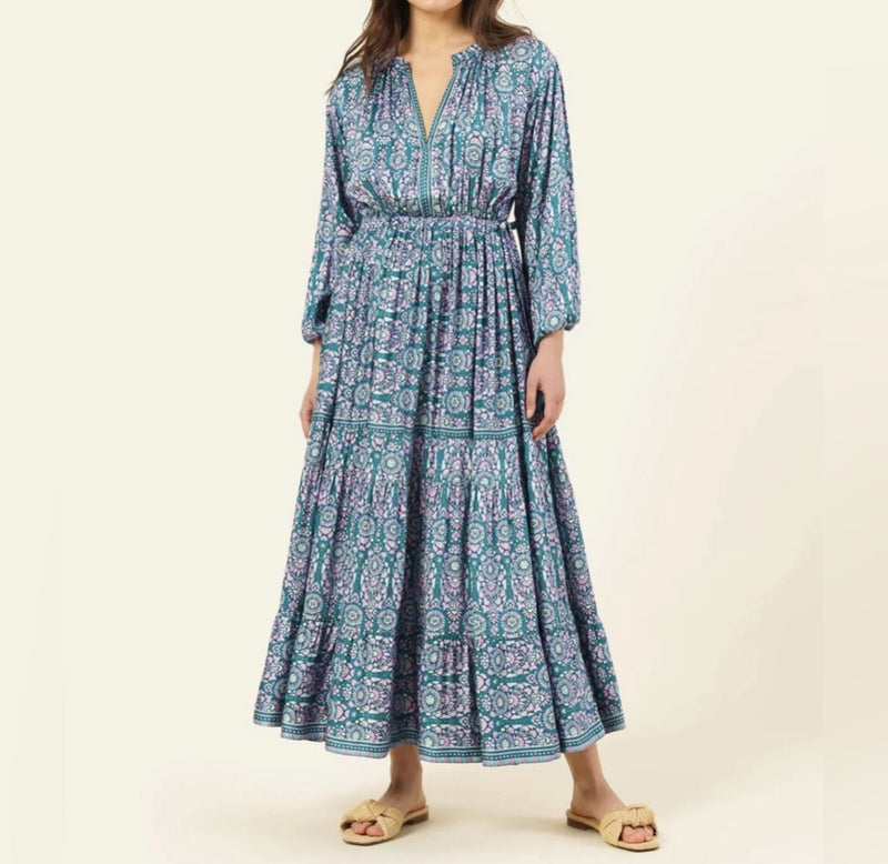 Omika Nina Midi Dress - Malia Teal