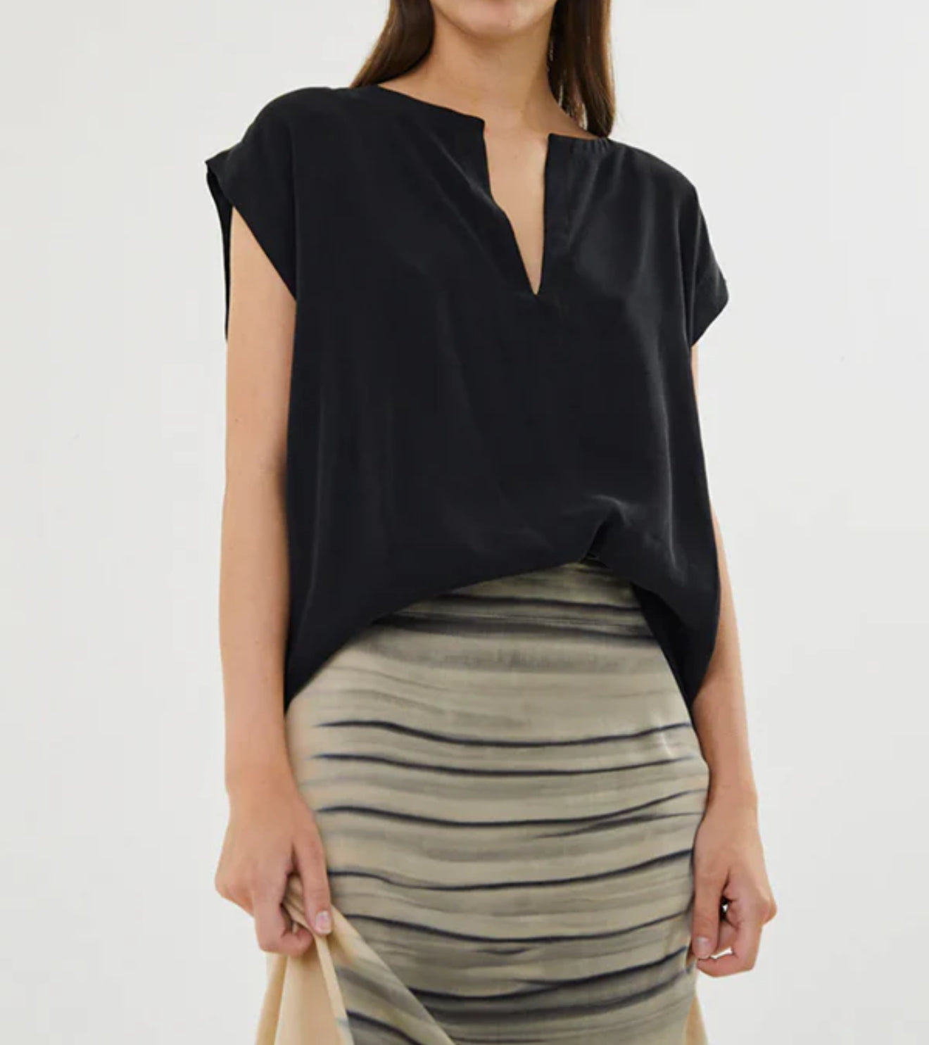 Rabens Saloner Rosalyn Top - Black