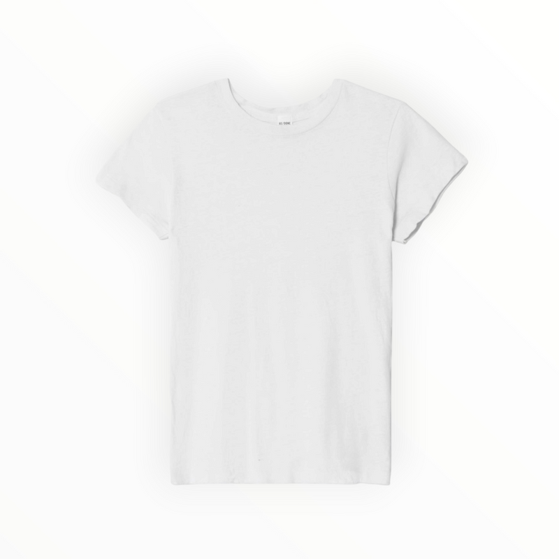 Re/Done Hanes 1960s Slim Tee - Optic White