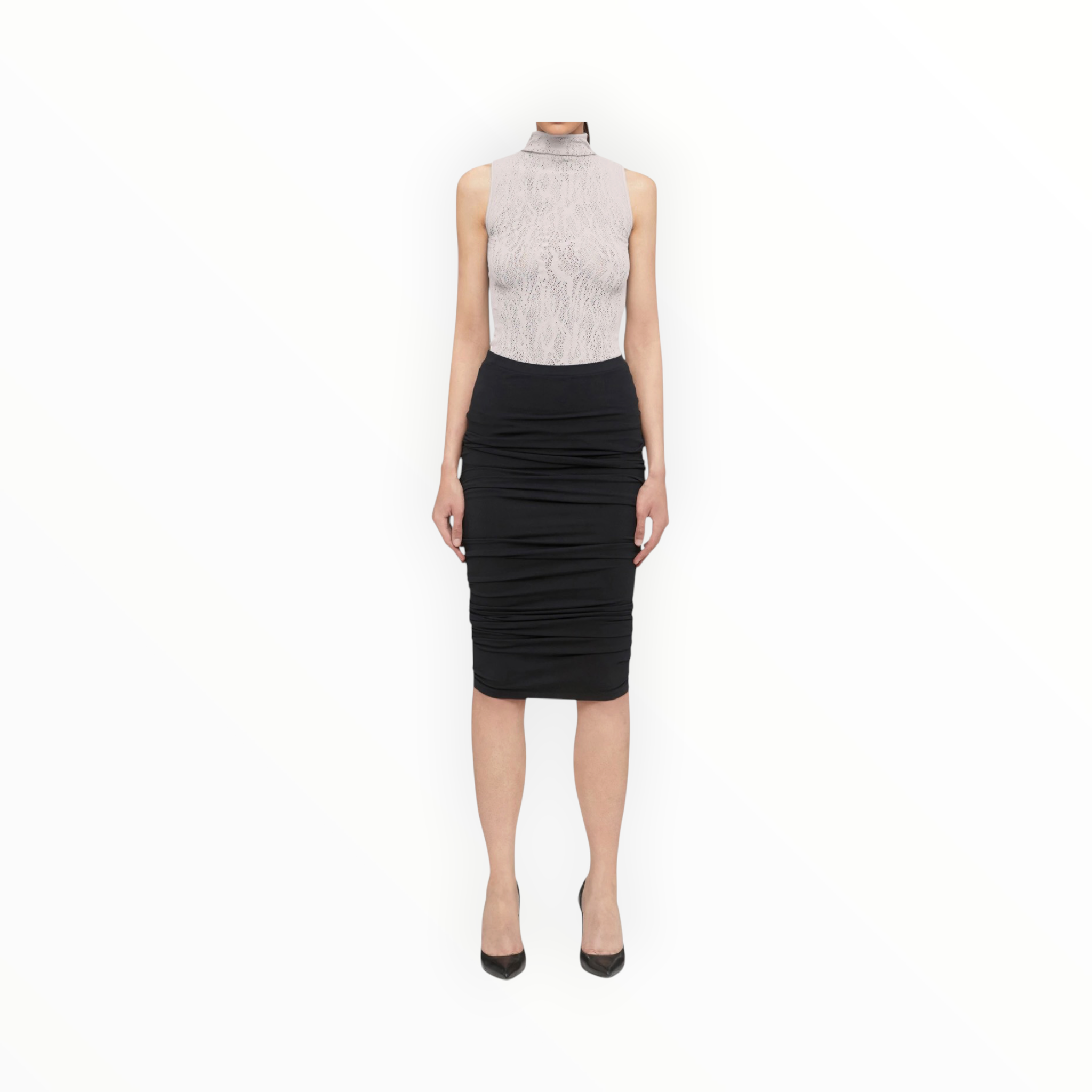 Wolford Snake Lace Top Sleeveless - Platinum