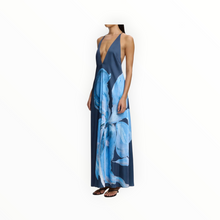 Significant Other Casea Halter Maxi Dress - Petrol Blue Bloom
